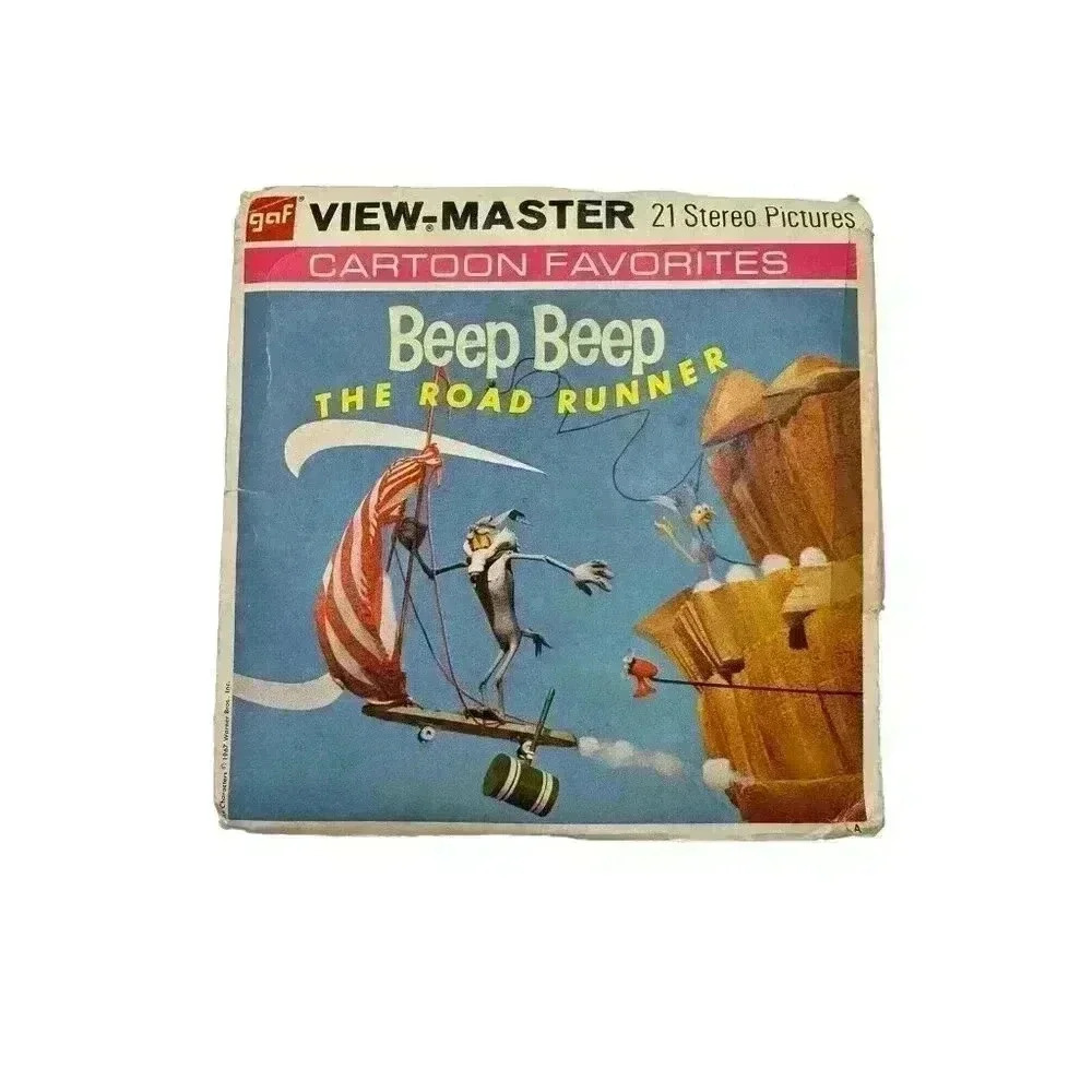 GAF View Master Beep Beep The Road Runner 1967 Warner Brothers Vintage 3 Disks